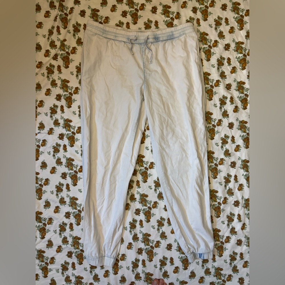 American Rag Off-White and Blue 100% Cotton Joggers Size L - Picture 16 of 16